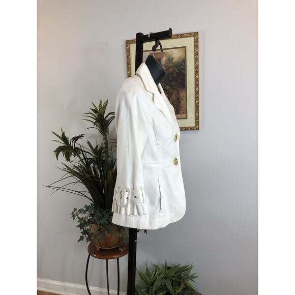 Ann Taylor Loft Women Jacket Open 2P Buttons Front Office Siren Clueless Preppy - Picture 4 of 7